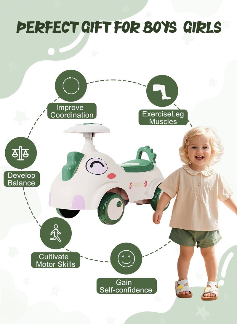 شاربدو دراجة التوازن للأطفال، مركبة توازن ذات أربع عجلات، دراجة توازن للرضع، للفتيان والبنات من عمر 1 إلى 6 سنوات، داخلية وخارجية - Image 3